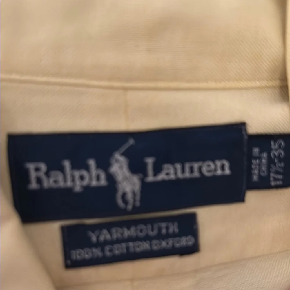 Polo by Ralph Lauren Light Yellow Casual Shirt